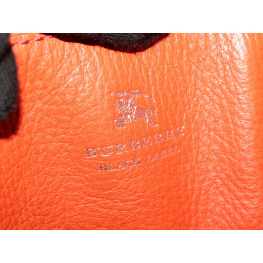 BURBERRY BLACK LABEL reversible tote bag brown orange Camel Tan leather handbag - Picture 7 of 7